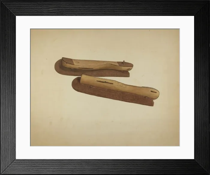 Framed Print : Ice Skates, c. 1940. Creator: Harley Kempter Framed Print : Ice Skates, c. 1940. Creator: Harley Kempter