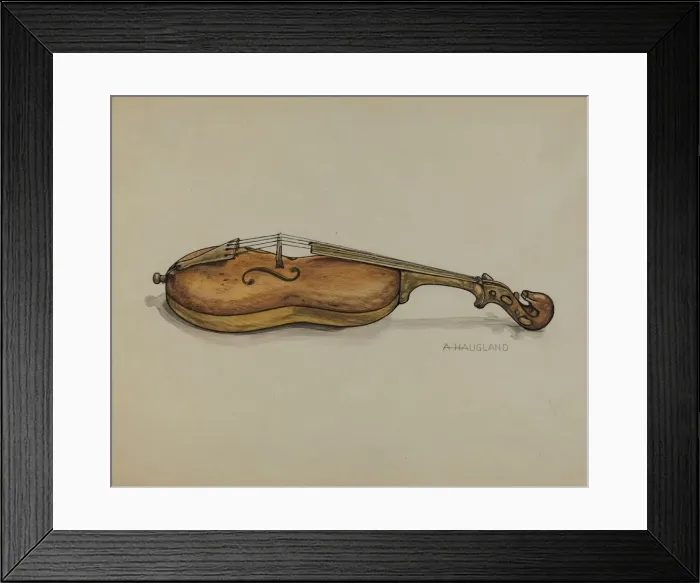 Framed Print : Violin, c. 1937. Creator: Augustine Haugland Framed Print : Violin, c. 1937. Creator: Augustine Haugland