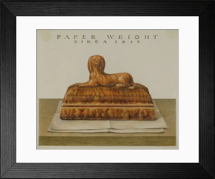 Framed Print : Spaniel (Paper Weight), c. 1937. Creator: Cleo Lovett Framed Print : Spaniel (Paper Weight), c. 1937. Creator: Cleo Lovett