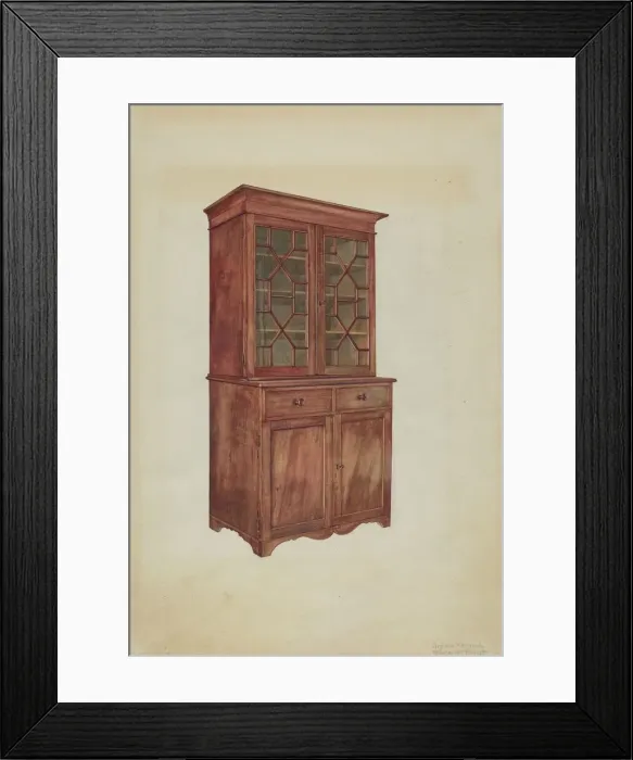 Framed Print : Cupboard, c. 1938. Creator: Virginia Kennady Framed Print : Cupboard, c. 1938. Creator: Virginia Kennady