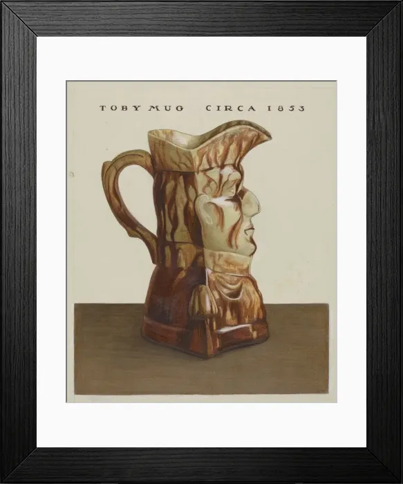 Framed Print : Toby Mug, c. 1937. Creator: Cleo Lovett Framed Print : Toby Mug, c. 1937. Creator: Cleo Lovett