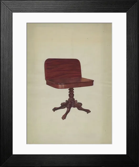 Framed Print : Card Table, 1939. Creator: Virginia Kennady Framed Print : Card Table, 1939. Creator: Virginia Kennady