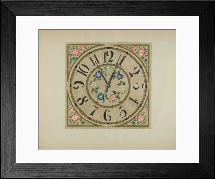 Framed Print : Clock Face, c. 1937. Creator: Gene Luedke Framed Print : Clock Face, c. 1937. Creator: Gene Luedke