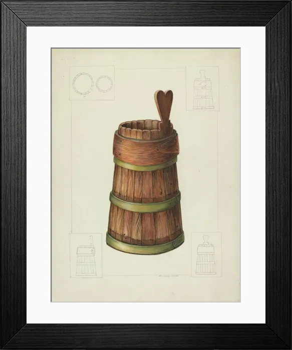 Framed Print : Wooden Noggin, c. 1941. Creator: Gene Luedke