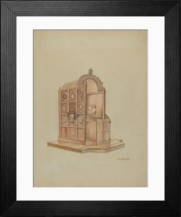 Framed Print : Confessional, 1935 / 1942. Creator: William Hoffman Framed Print : Confessional, 1935 / 1942. Creator: William Hoffman