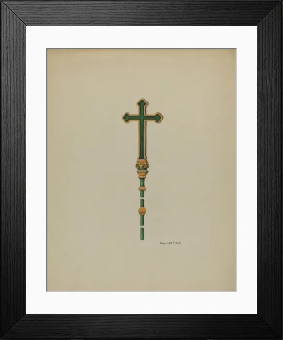 Framed Print : Processional Cross, c. 1936. Creator: William Hoffman