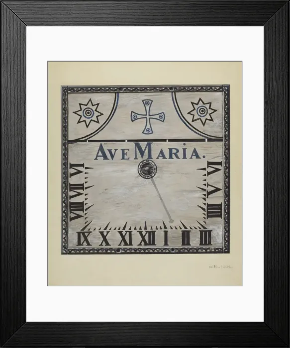 Framed Print : Sun Dial, c. 1937. Creator: William Kerby Framed Print : Sun Dial, c. 1937. Creator: William Kerby