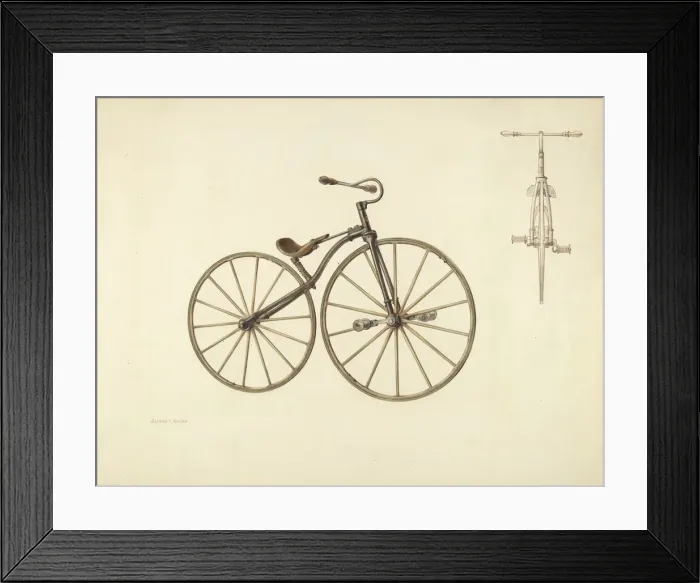 Framed Print : Bicycle, c. 1938. Creator: Alfred Koehn Framed Print : Bicycle, c. 1938. Creator: Alfred Koehn