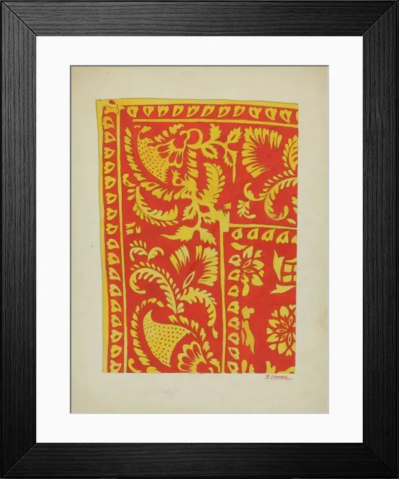 Framed Print : Silk Kerchief, c. 1937. Creator: Percival Jenner Framed Print : Silk Kerchief, c. 1937. Creator: Percival Jenner