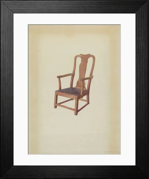 Framed Print : Armchair, 1939. Creator: Virginia Kennady Framed Print : Armchair, 1939. Creator: Virginia Kennady