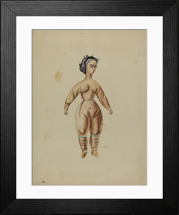 Framed Print : Primitive Doll, c. 1936. Creator: Percival Jenner Framed Print : Primitive Doll, c. 1936. Creator: Percival Jenner