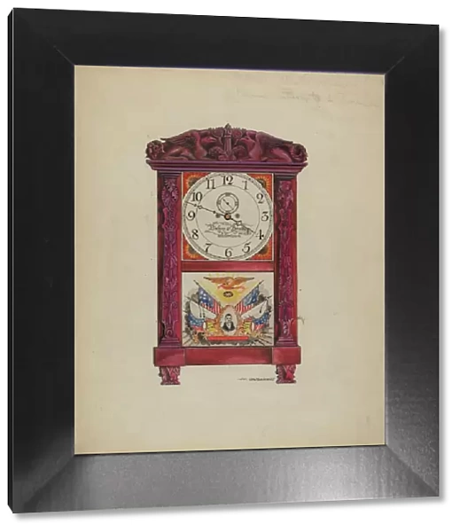 Clock, Eight Day, c. 1936. Creator: Walter W. Jennings