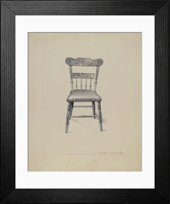 Framed Print : Chair, c. 1936. Creator: Walter W. Jennings Framed Print : Chair, c. 1936. Creator: Walter W. Jennings