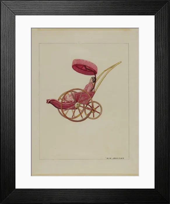 Framed Print : Doll Carriage, 1935 / 1942. Creator: Walter W. Jennings Framed Print : Doll Carriage, 1935 / 1942. Creator: Walter W. Jennings