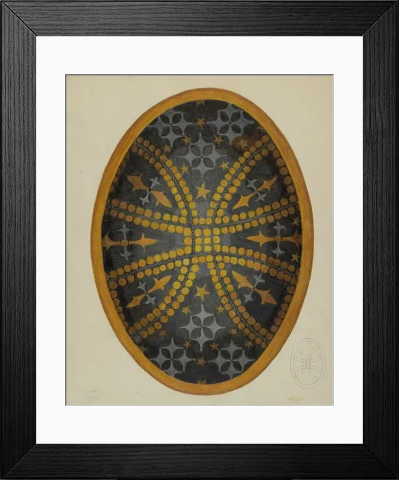 Framed Print : Oval Pin, c. 1937. Creator: Tulita Westfall Framed Print : Oval Pin, c. 1937. Creator: Tulita Westfall
