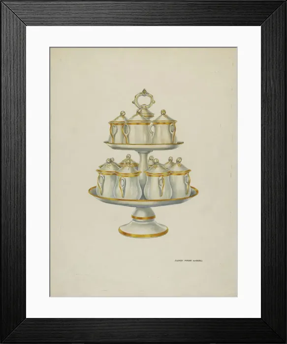 Framed Print : Lazy Susan, c. 1940. Creator: Harry Mann Waddell Framed Print : Lazy Susan, c. 1940. Creator: Harry Mann Waddell