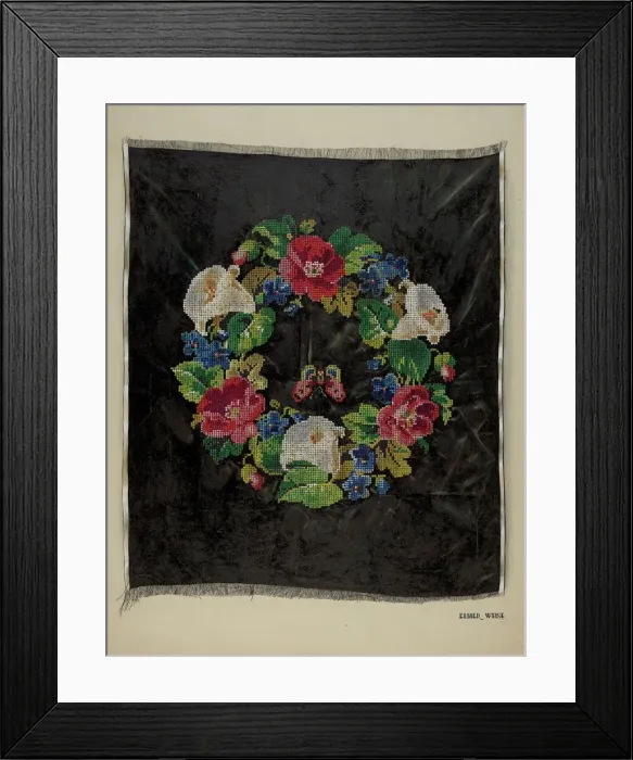 Framed Print : Cross Stitch, c. 1938. Creator: Elmer Weise Framed Print : Cross Stitch, c. 1938. Creator: Elmer Weise