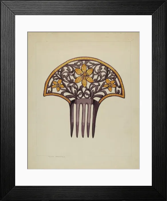 Framed Print : Comb, c. 1937. Creator: Tulita Westfall Framed Print : Comb, c. 1937. Creator: Tulita Westfall