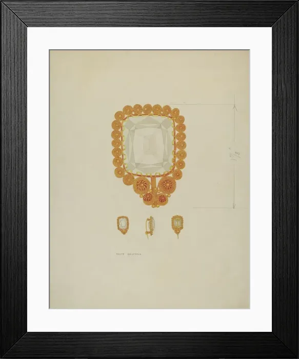 Framed Print : Brooch, c. 1937. Creator: Tulita Westfall Framed Print : Brooch, c. 1937. Creator: Tulita Westfall
