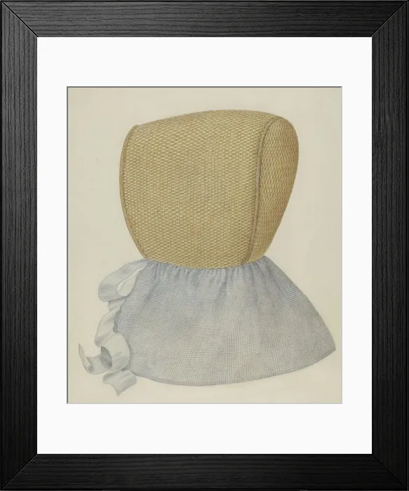 Framed Print : Shaker Bonnet, c. 1937. Creator: Alois E. Ulrich Framed Print : Shaker Bonnet, c. 1937. Creator: Alois E. Ulrich
