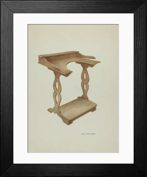 Framed Print : Prayer Bench, 1937. Creator: Harry Mann Waddell Framed Print : Prayer Bench, 1937. Creator: Harry Mann Waddell