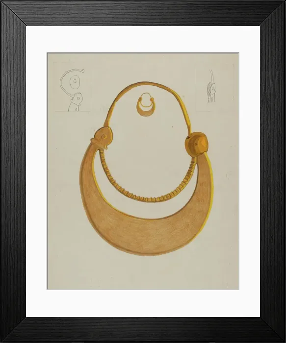 Framed Print : Loop Earrings, c. 1937. Creator: Tulita Westfall Framed Print : Loop Earrings, c. 1937. Creator: Tulita Westfall