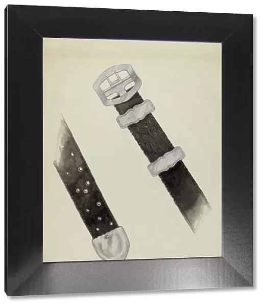 Leather Belt, c. 1936. Creator: Harry Mann Waddell