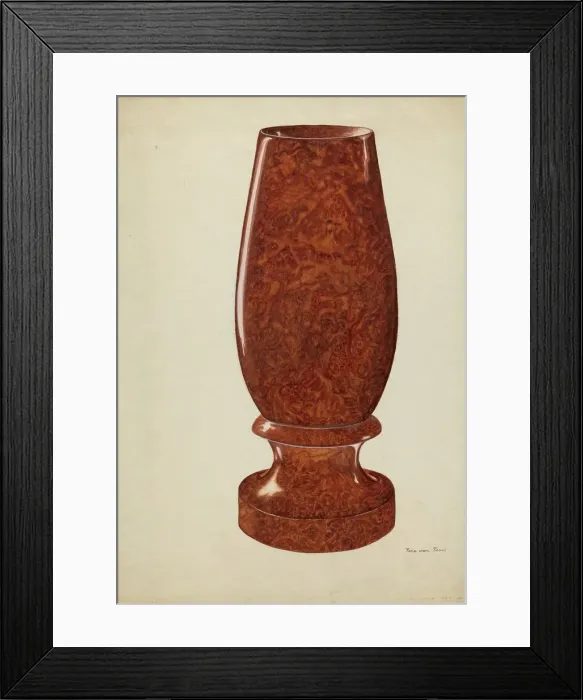 Framed Print : Bud Vase, c. 1937. Creator: Vera Van Voris Framed Print : Bud Vase, c. 1937. Creator: Vera Van Voris