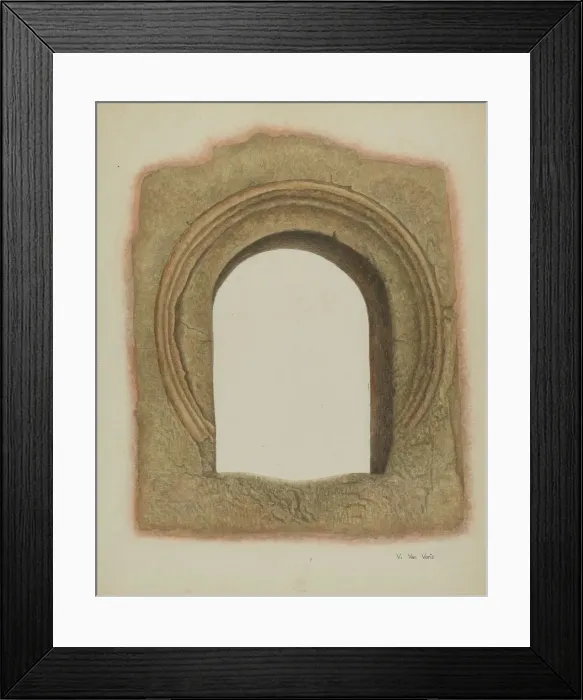 Framed Print : Chapel Window, c. 1939. Creator: Vera Van Voris Framed Print : Chapel Window, c. 1939. Creator: Vera Van Voris