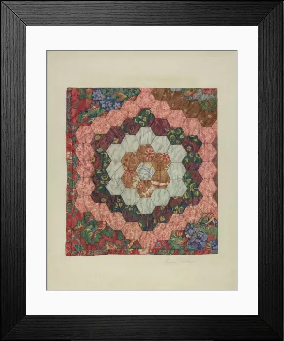 Framed Print : Quilt, c. 1939. Creators: Carmel Wilson, Cora Parker Framed Print : Quilt, c. 1939. Creators: Carmel Wilson, Cora Parker