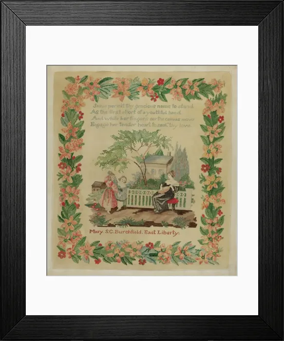 Framed Print : Sampler, c. 1936. Creator: Eva Wilson Framed Print : Sampler, c. 1936. Creator: Eva Wilson