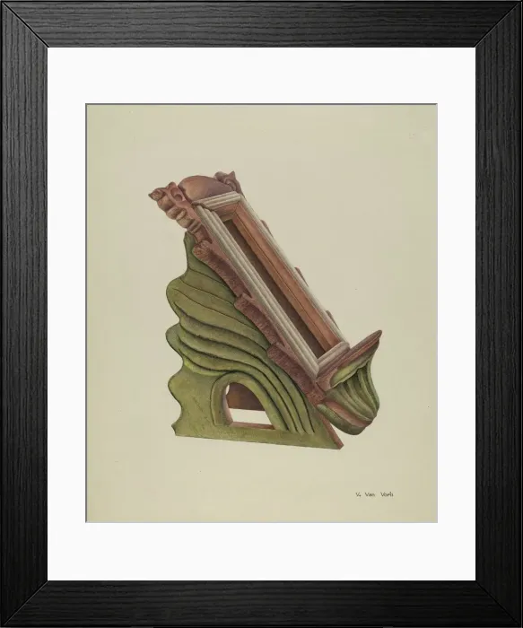 Framed Print : Missal Holder, c. 1939. Creator: Vera Van Voris Framed Print : Missal Holder, c. 1939. Creator: Vera Van Voris