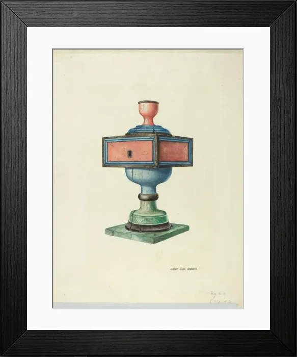 Framed Print : Candlestick (Ecclesiastical), 1938. Creator: Harry Mann Waddell Framed Print : Candlestick (Ecclesiastical), 1938. Creator: Harry Mann Waddell