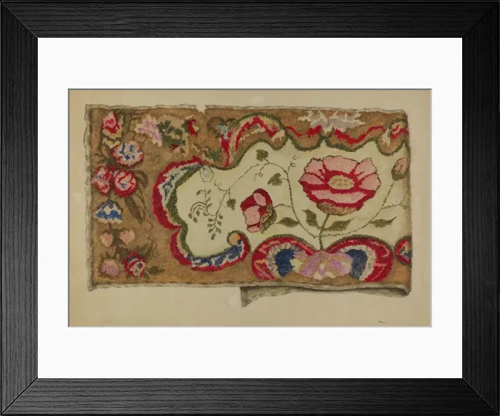 Framed Print : Rug, c. 1938. Creator: Eva Wilson Framed Print : Rug, c. 1938. Creator: Eva Wilson