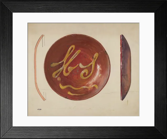 Framed Print : Pie Plate, c. 1937. Creator: Elmer Weise Framed Print : Pie Plate, c. 1937. Creator: Elmer Weise