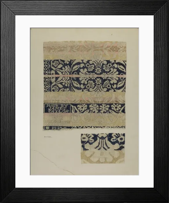 Framed Print : Coverlet, c. 1939. Creator: Eva Wilson Framed Print : Coverlet, c. 1939. Creator: Eva Wilson