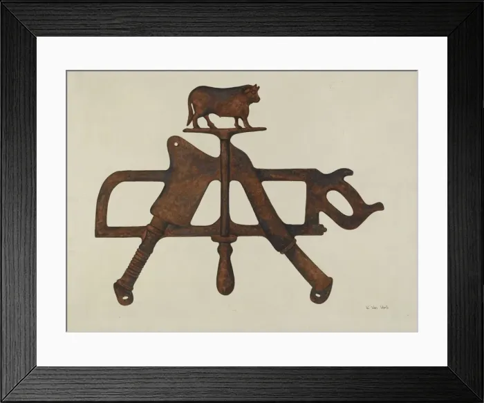 Framed Print : Butchers Sign, c. 1938. Creator: Vera Van Voris Framed Print : Butchers Sign, c. 1938. Creator: Vera Van Voris