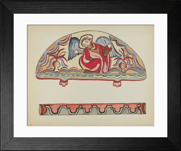 Framed Print : Plate 15: The Creation (Lunette): From Portfolio Spanish Colonial Designs of New Mexico, 1935 / 1942 Creator: Unknown Framed Print : Plate 15: The Creation (Lunette): From Portfolio Spanish Colonial Designs of New Mexico, 1935 / 1942 Creator: Unknown