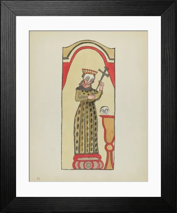 Framed Print : Plate 12: Saint Rita: From Portfolio Spanish Colonial Designs of New Mexico, 1935 / 1942. Creator: Unknown Framed Print : Plate 12: Saint Rita: From Portfolio Spanish Colonial Designs of New Mexico, 1935 / 1942. Creator: Unknown