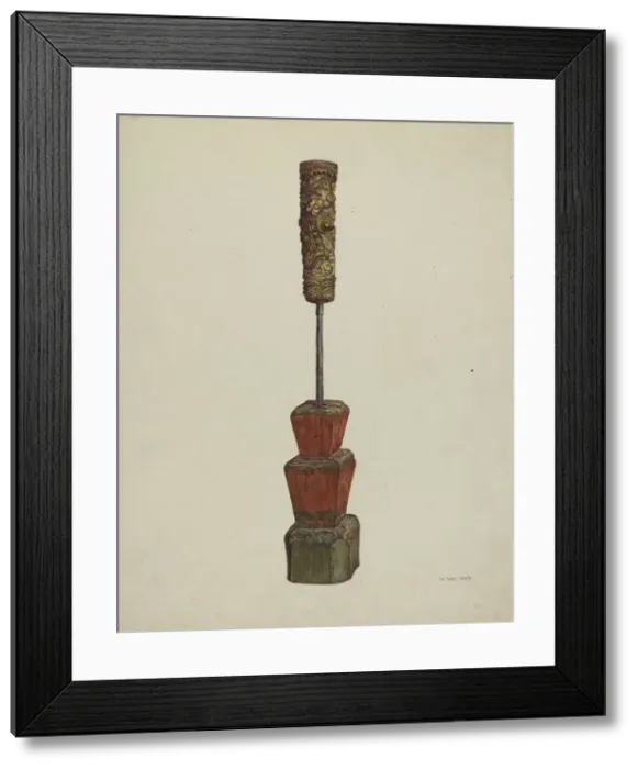 Framed Print : Receptacle for Peanut Oil, c. 1939. Creator: Vera Van Voris Framed Print : Receptacle for Peanut Oil, c. 1939. Creator: Vera Van Voris