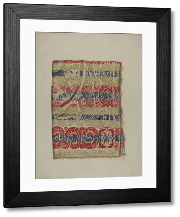 Framed Print : Eagle Coverlet, c. 1938. Creator: Eva Wilson Framed Print : Eagle Coverlet, c. 1938. Creator: Eva Wilson