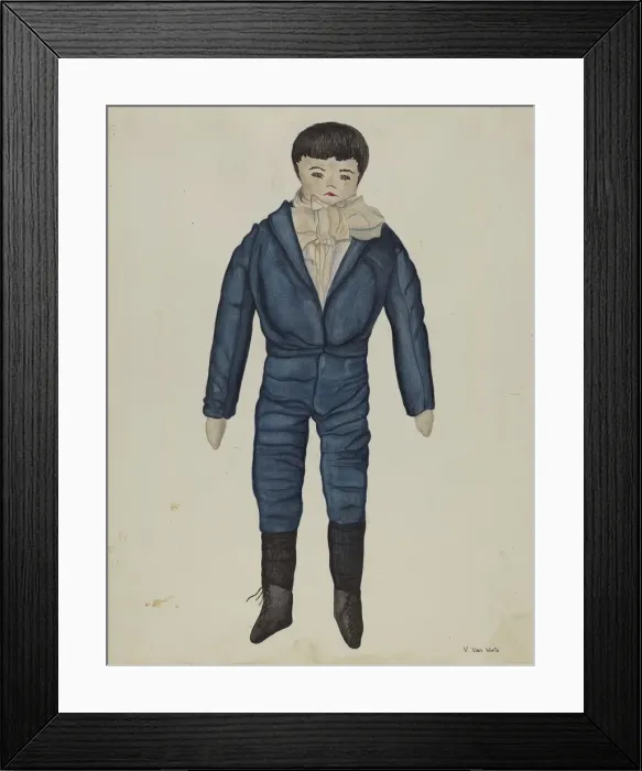 Framed Print : Rag Doll Johnnie, c. 1937. Creator: Vera Van Voris Framed Print : Rag Doll Johnnie, c. 1937. Creator: Vera Van Voris