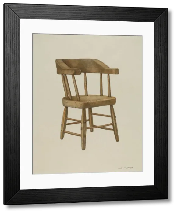 Framed Print : Armchair, 1940. Creator: Harry Mann Waddell Framed Print : Armchair, 1940. Creator: Harry Mann Waddell