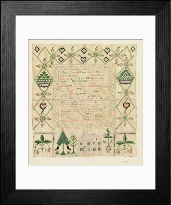 Framed Print : Sampler, c. 1938. Creator: Eva Wilson Framed Print : Sampler, c. 1938. Creator: Eva Wilson