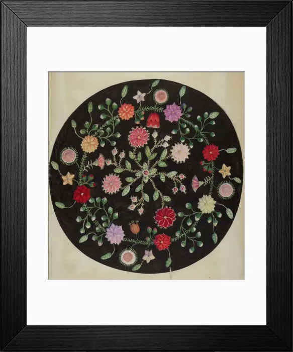 Framed Print : Round Sampler, c. 1936. Creator: Eva Wilson Framed Print : Round Sampler, c. 1936. Creator: Eva Wilson