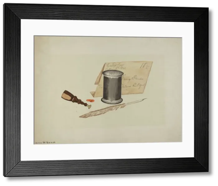 Framed Print : Sand Shaker, c. 1940. Creator: Jessie M Youngs Framed Print : Sand Shaker, c. 1940. Creator: Jessie M Youngs