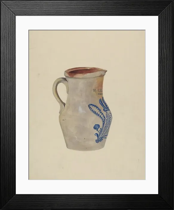 Framed Print : Water Pitcher, c. 1940. Creator: Jessie M Youngs Framed Print : Water Pitcher, c. 1940. Creator: Jessie M Youngs
