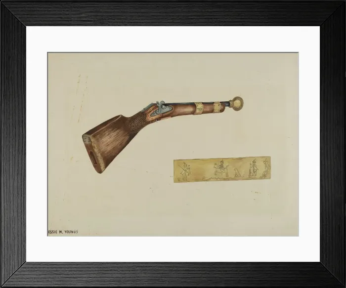 Framed Print : Blunderbuss, c. 1940. Creator: Jessie M Youngs Framed Print : Blunderbuss, c. 1940. Creator: Jessie M Youngs
