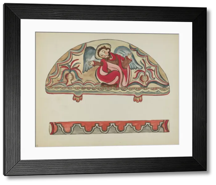 Framed Print : Plate 15: The Creation (Lunette): From Portfolio Spanish Colonial Designs of New Mexico, 1935 / 1942 Creator: Unknown Framed Print : Plate 15: The Creation (Lunette): From Portfolio Spanish Colonial Designs of New Mexico, 1935 / 1942 Creator: Unknown