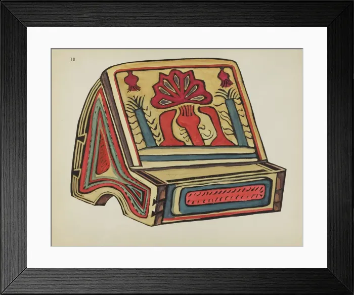 Framed Print : Plate 18: Reading Stand, Llano: From Portfolio Spanish Colonial Designs of New Mexico, 1935 / 1942. Creator: Unknown Framed Print : Plate 18: Reading Stand, Llano: From Portfolio Spanish Colonial Designs of New Mexico, 1935 / 1942. Creator: Unknown